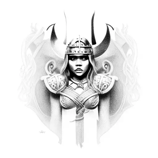 Viking Female Standing On