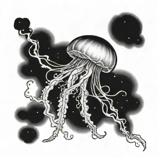 Jellyfish In Space Themed