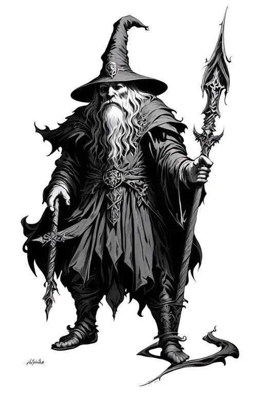 Dark Fantasy Style Wizard