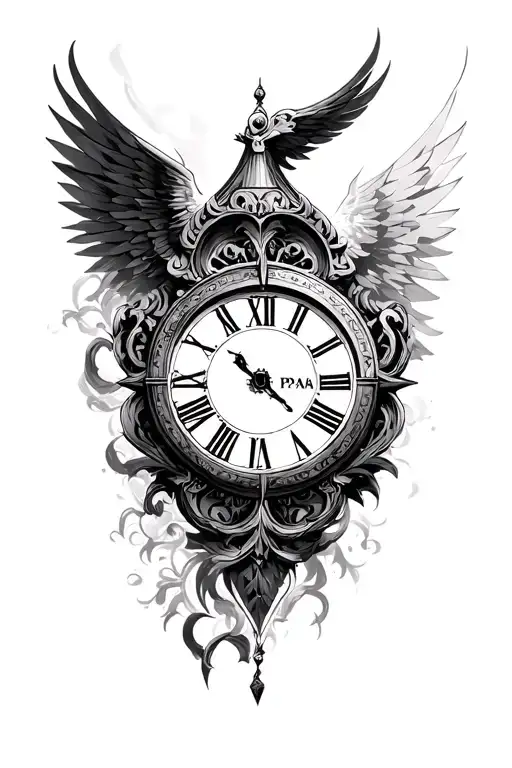 Clock With Roman Numerals Heaven Papa