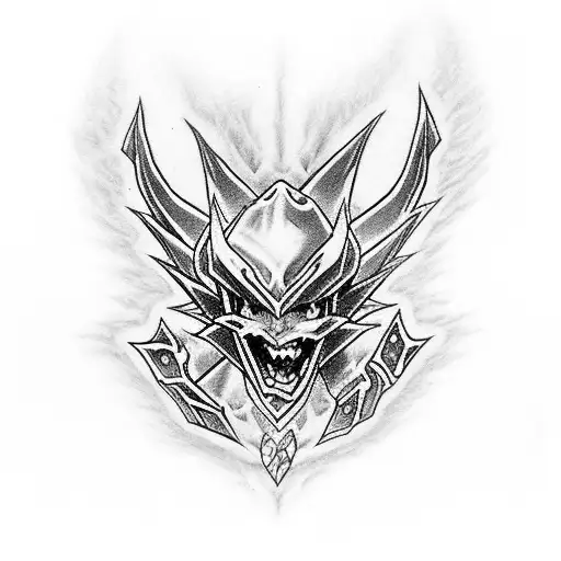 Design A Yu-gi-oh Themed Tattoo Incorporating Dark Imagery