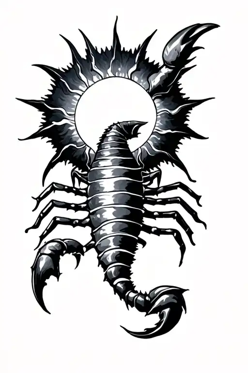 Sun And Scorpio And Black Stains