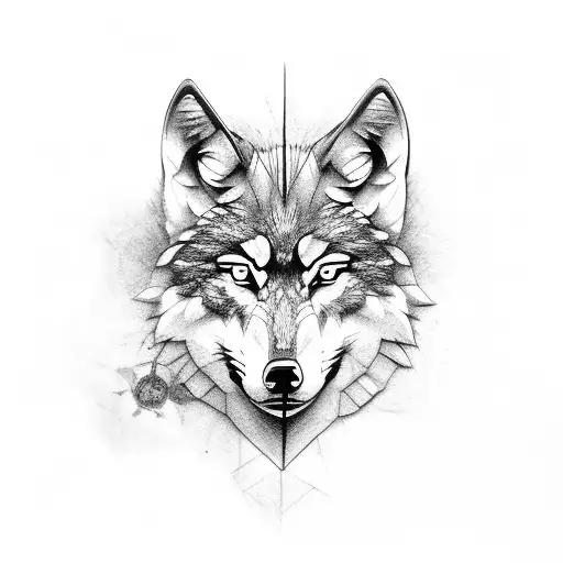 Wolf Head And Compass
