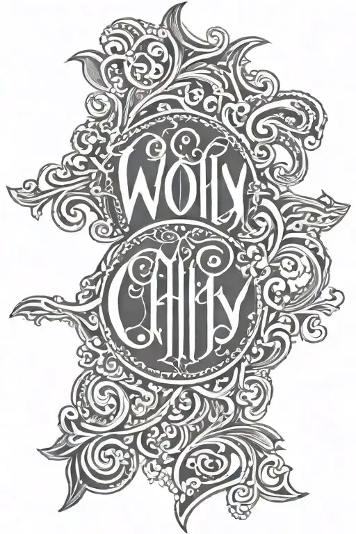 Word 'Chy' Ambigram