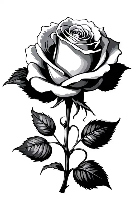 Rose With Charles As Stem