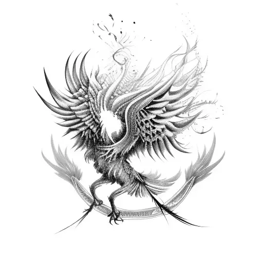 Badminton Shuttlecocks Transforming Into Phoenix Feathers