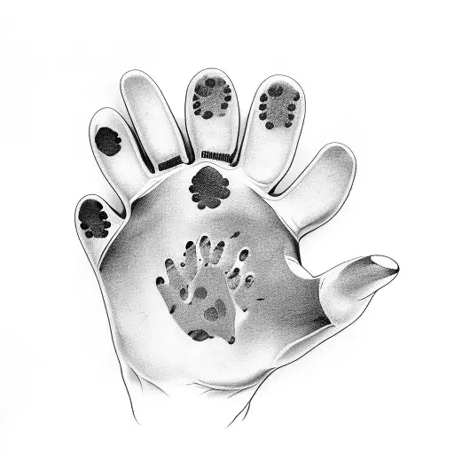 Dog Paw Tattoo With Nose Print And The Name Diesel