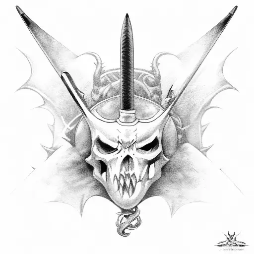 Trident With Bat Wit