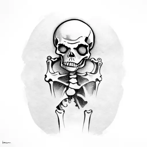 Skeleton Rock And Roll Hand