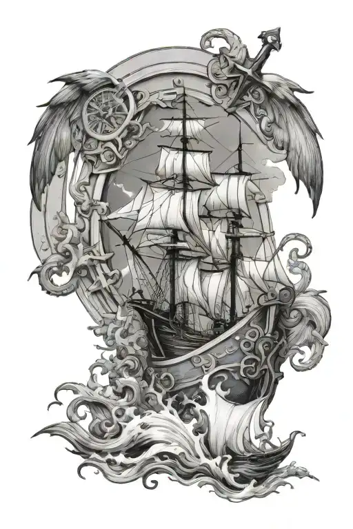 Nautical Biblical Scene