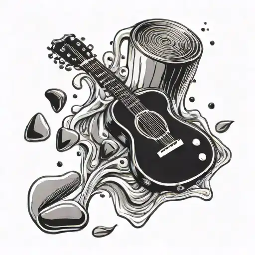 Guitar Picks Falling From Prescription Bottle Pouring