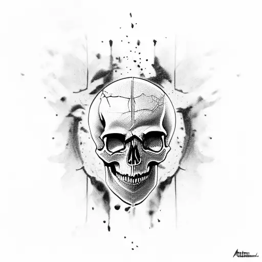 Skull With Broken Head