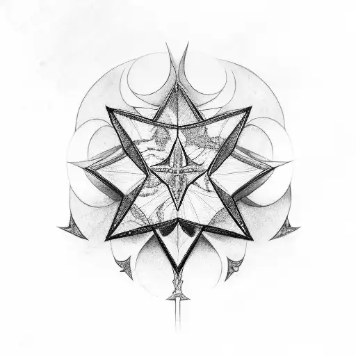 Star With Virgo Star Sign Inside It