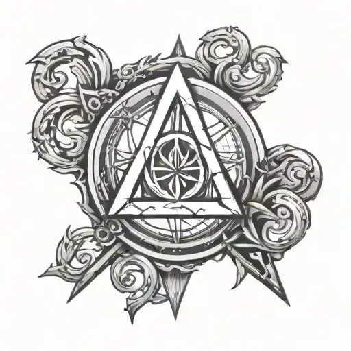 Anarchy Symbol Combined With Libra Sign And Alpha Omega