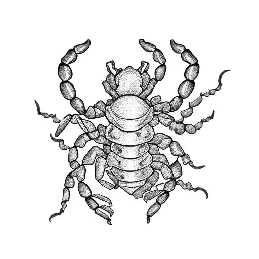 Scorpion With Tail Wrapped Around Flowers