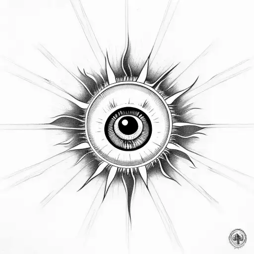 Intense Sun With Eyeball