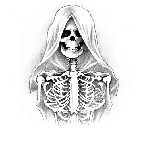 Skeleton King Looking At A Beautiful Woman