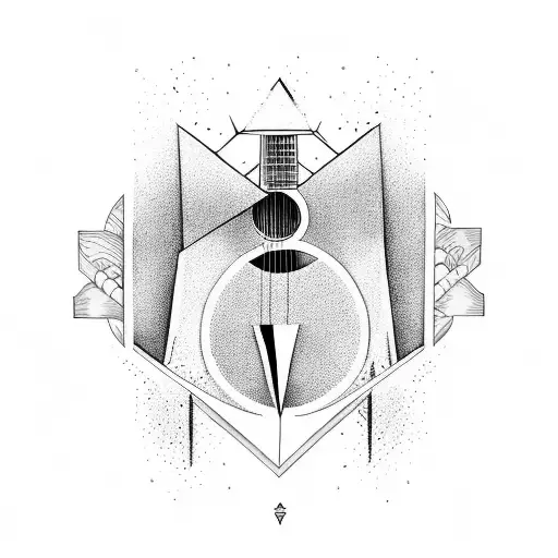 Design A Sleeve Tattoo Featuring A Guitar Merging With Nature Elements