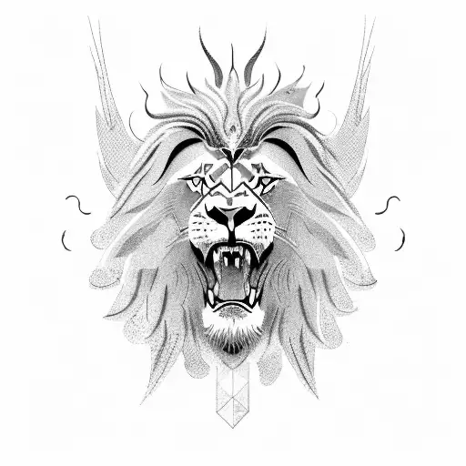 Combine A Lion And An Eagle In A Dynamic Pose Symbolizing Strength And Freedom