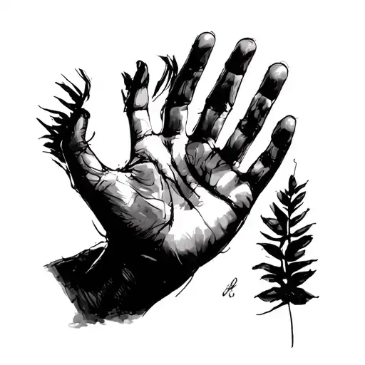 Baby Palm Hand Print Sketch Pen Liner