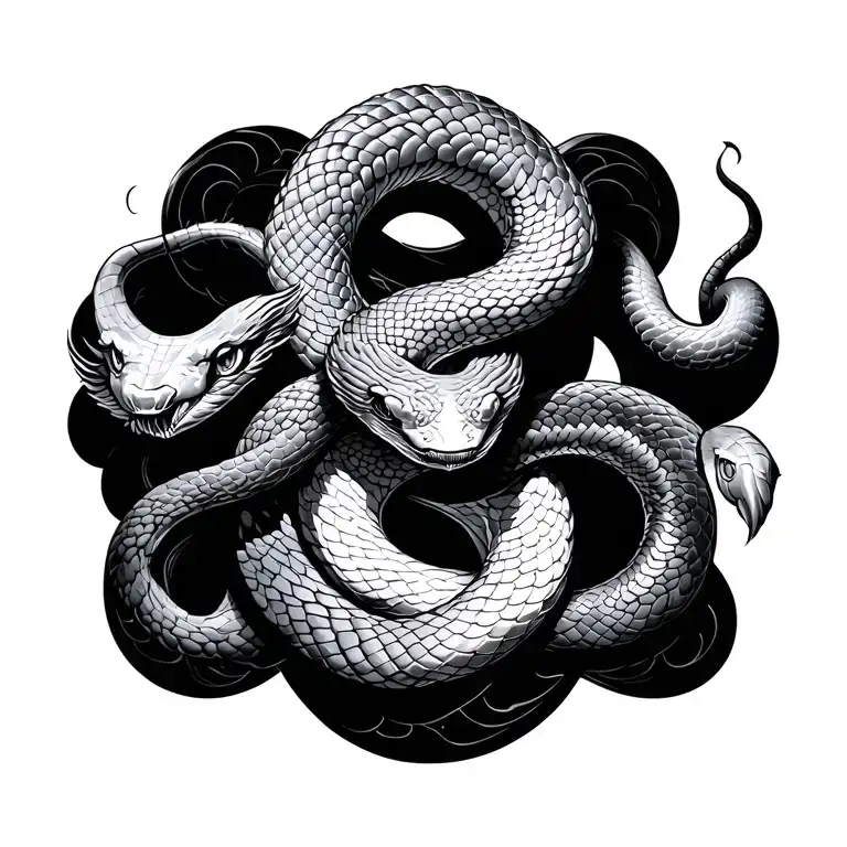 Zodiac Snakes Intertwined
