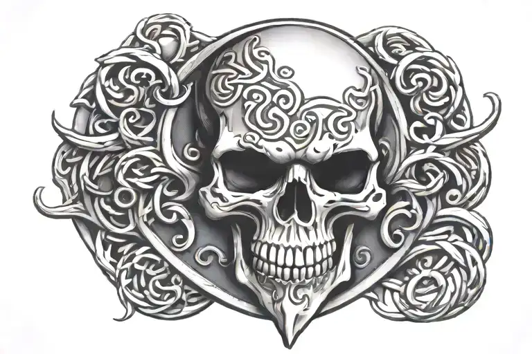 Skull Celtic Shield
