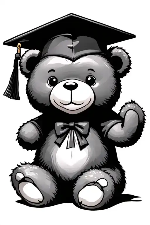 Cute Teddy Bear Wearing Graduation Cap