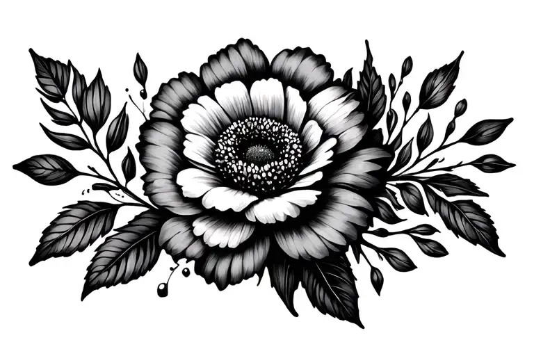 August And April Birth Flower Wrap Around