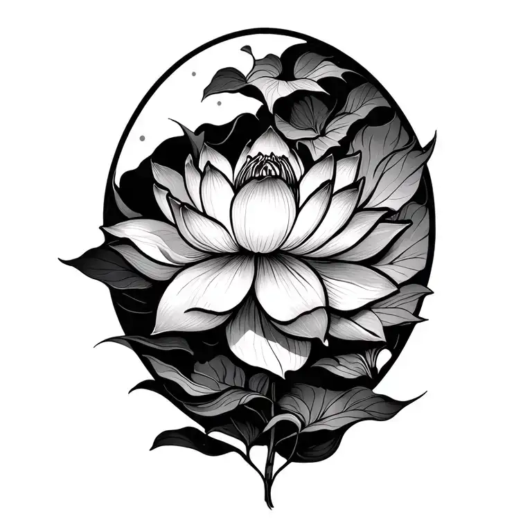 Hirondelle Which Flights Towards A Lotus Flower