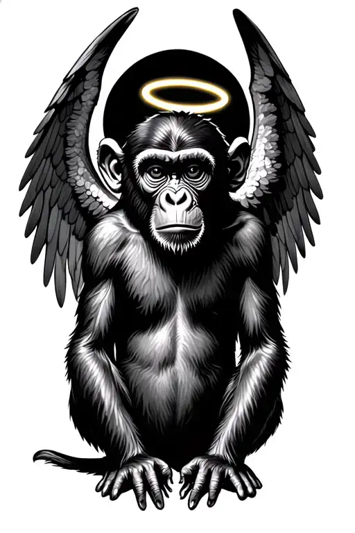 Monkey With Wings And Halo
