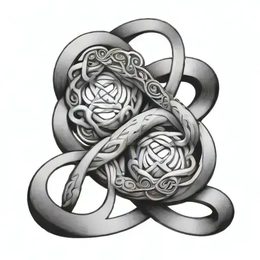 Women Hands Beautiful Intertwined Infinity Symbols