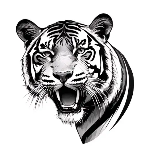 Full Body Tiger Black Work