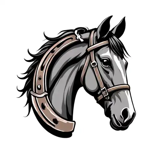 Small 444 Writing With A Horse Shoe