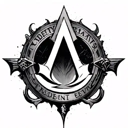 Assassin's Creed-logo Resident Evil 4 Logo Incorporated Into The Design