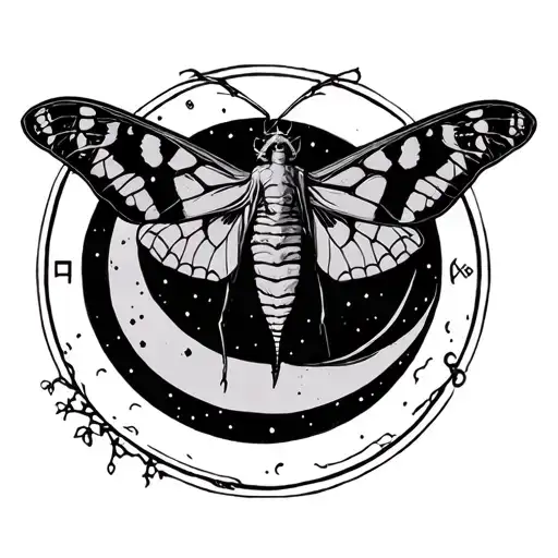 Libra Zodiac Sign Witch Moth Moon