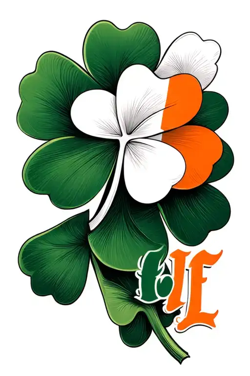 Four Leaf Clover Ireland Flag And The Name Holly