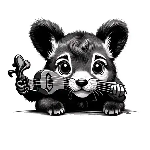 Dessin Enfant Animal Playing Musical Instruments
