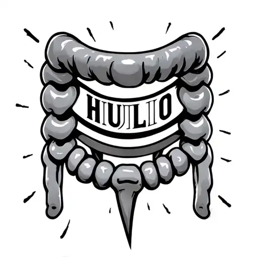 The Name Hulio Inside Of The Colon Cancer Symbol Intertwined