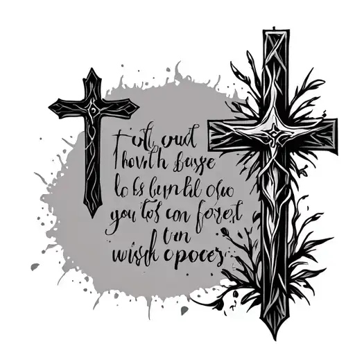 Bible Quote With Crosses
