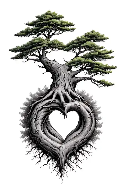 Pine Tree With Heart Shaped Roots