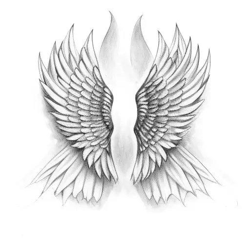 Angel Wings Made From Tree Branch