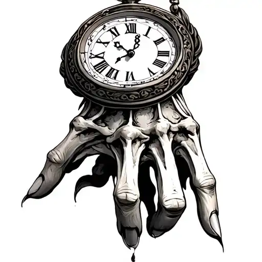 Skelton Fingers And Clock Hand