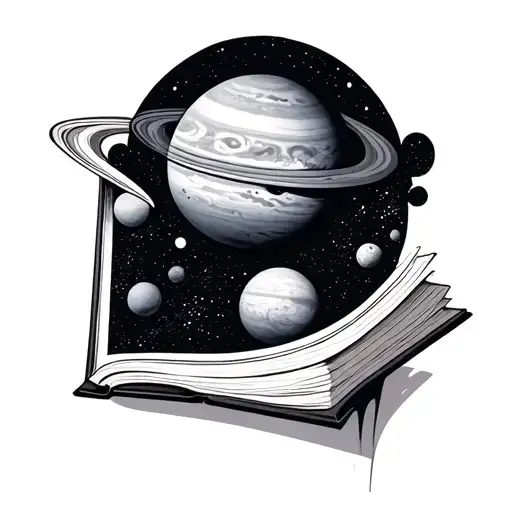 Book Open With Planets