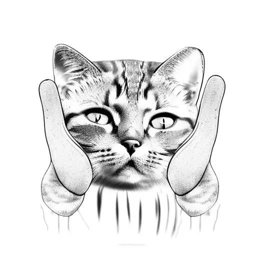 Cat Pawprint With The Name Mittens