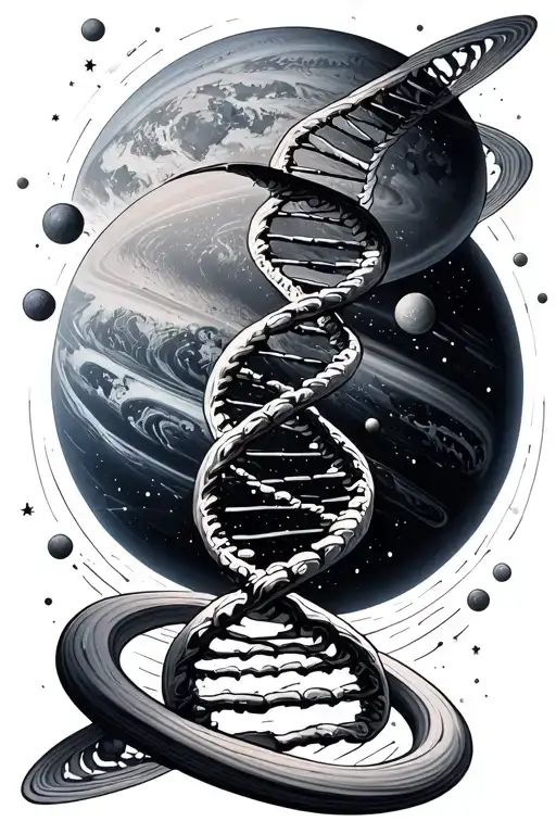 Dna Double Helix Connecting Atoms Connection Planets