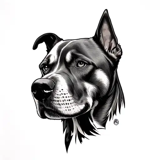 Dog Named Titan Fine Line