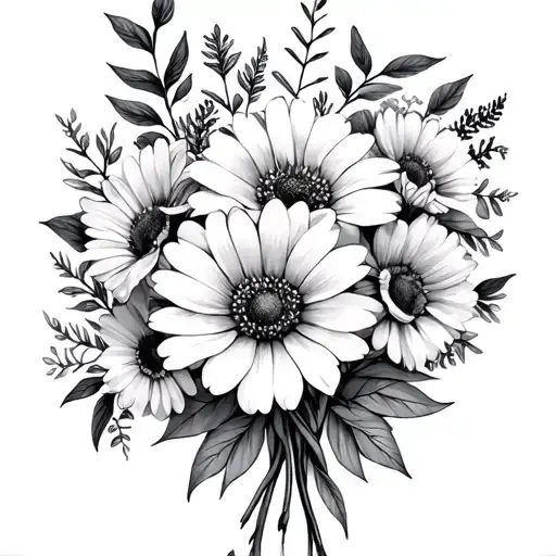 Birth Month Flower Bouquet September August March Febuary