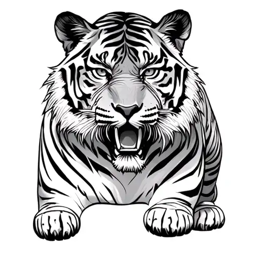 Full Body Tiger Black Work