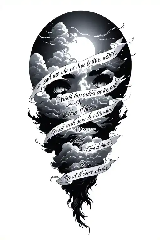 Scripture With Clouds Around The Corners