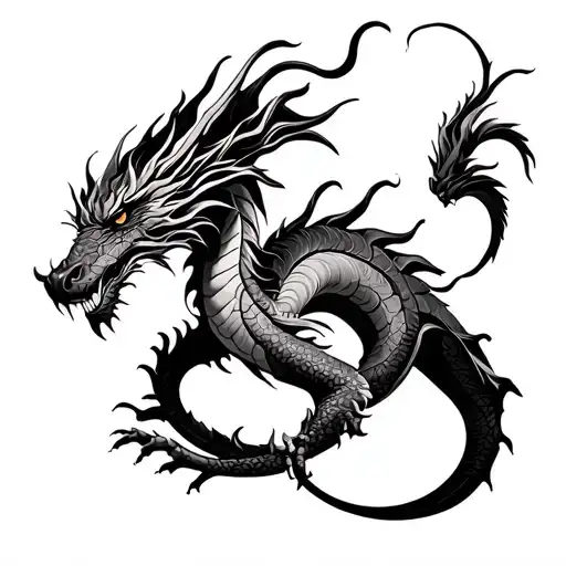 Dragon Blackwork